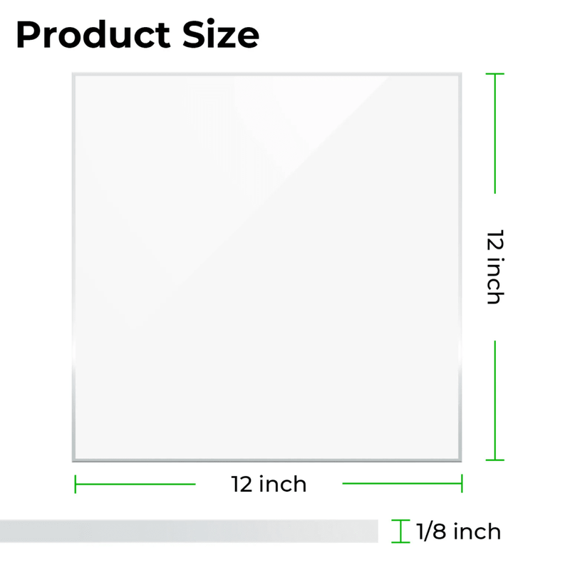 xTool 1/8" Clear Glossy 12in x 12in Acrylic Sheets - 3 Pack Swing Design 3