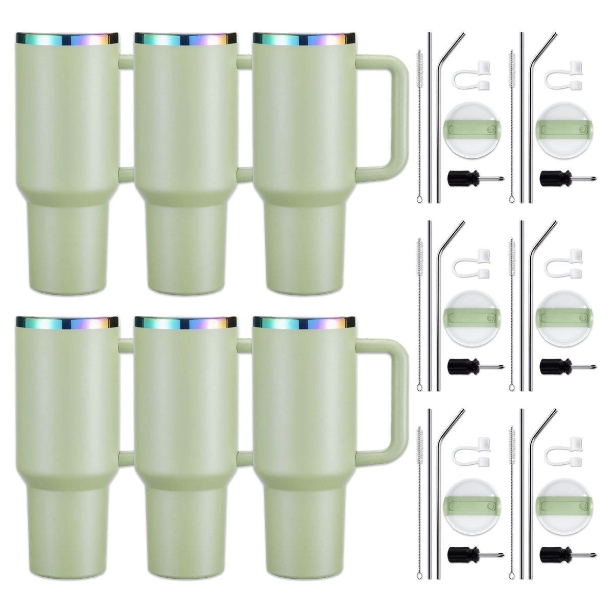 xTool 40oz Army Green/Iridescent Tumbler Set | Swing Design