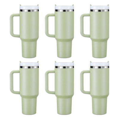 xTool 40oz Army Green to Silver Tumbler w/ Removable Handle - 6 Pack - Swing Design2