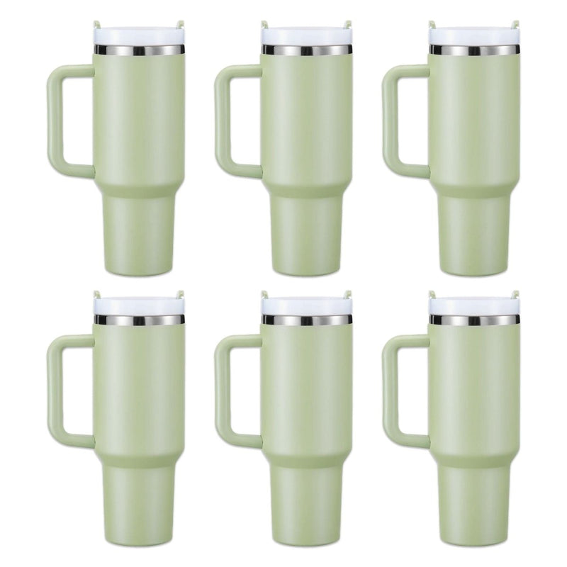 xTool 40oz Army Green to Silver Tumbler w/ Removable Handle - 6 Pack - Swing Design2