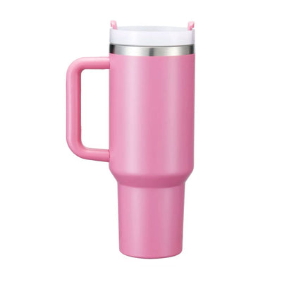 xTool 40oz Peony Pink to Silver Tumbler w/ Removable Handle - 6 Pack - Swing Design2