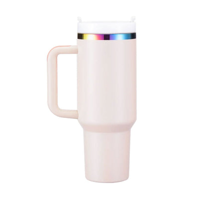 xTool 40oz Pink to Iridescent Tumbler w/ Removable Handle - 6 Pack - Swing Design2