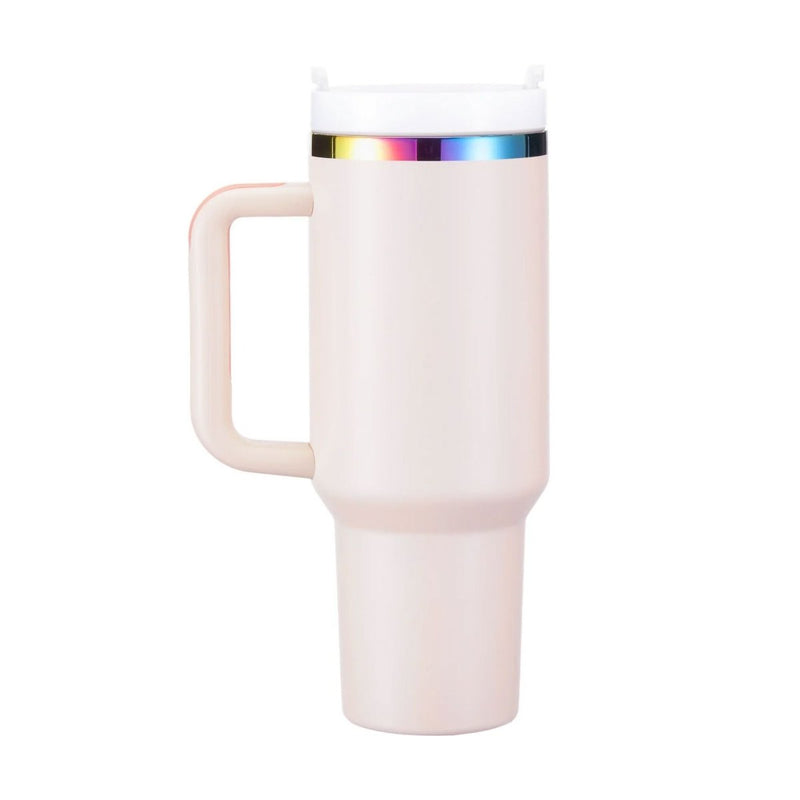 xTool 40oz Pink to Iridescent Tumbler w/ Removable Handle - 6 Pack - Swing Design2