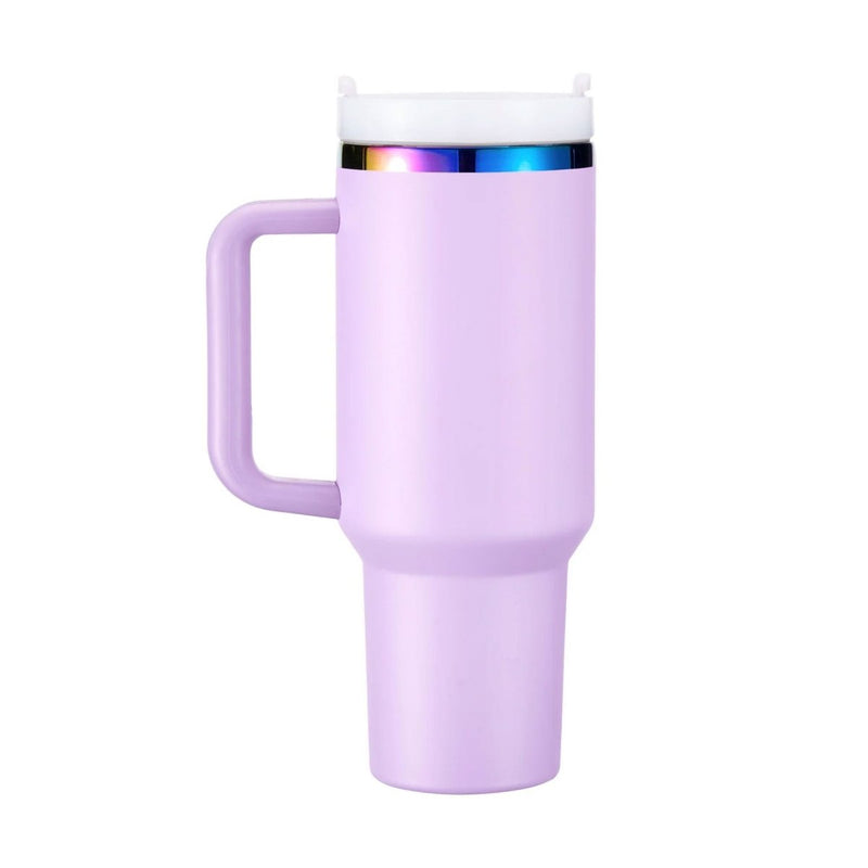 xTool 40oz Purple to Iridescent Tumbler w/ Removable Handle - 6 Pack - Swing Design2