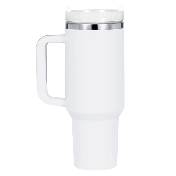 xTool 40oz White to Silver Stainless Steel Tumbler | Swing Design