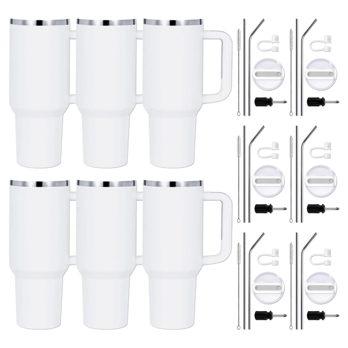 xTool 40oz White to Silver Stainless Steel Tumbler | Swing Design