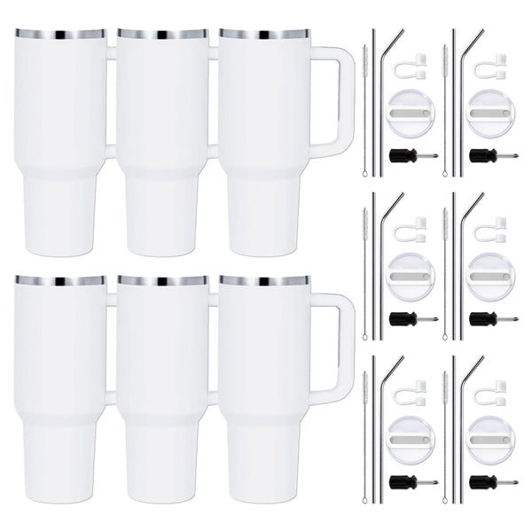 xTool 40oz White to Silver Stainless Steel Tumbler | Swing Design
