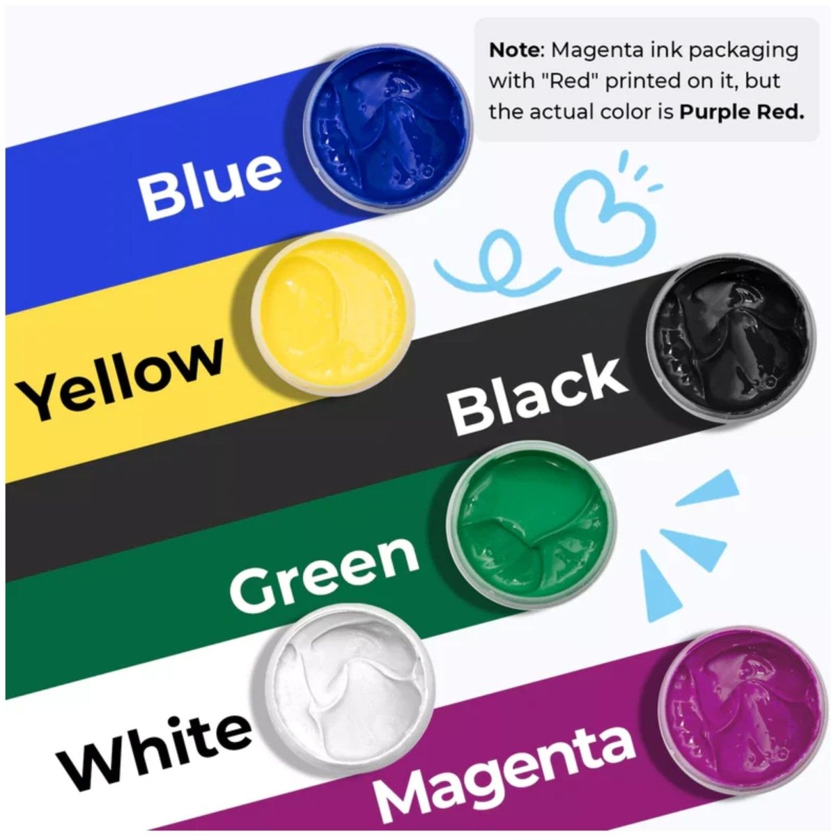 Priniting Ink Set Image xTool Replacement Ink for Screen Printing | Swing Design