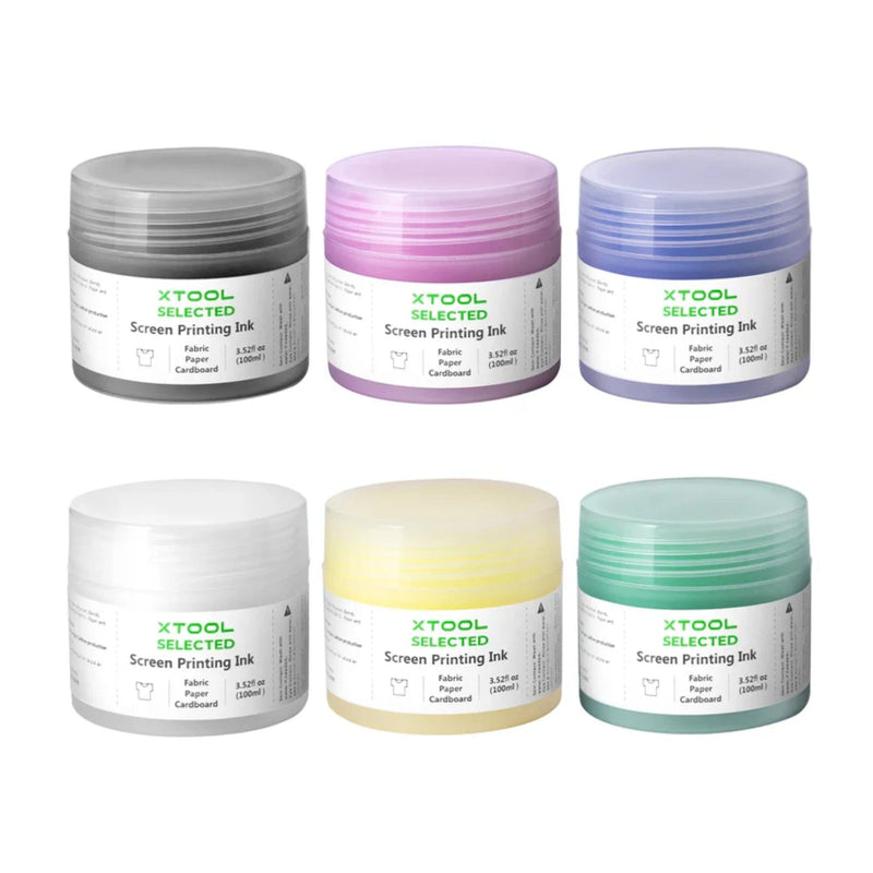 xTool Basic Color Screen Printing Ink Set - 6 Colors Laser Engraver Accessories xTool 