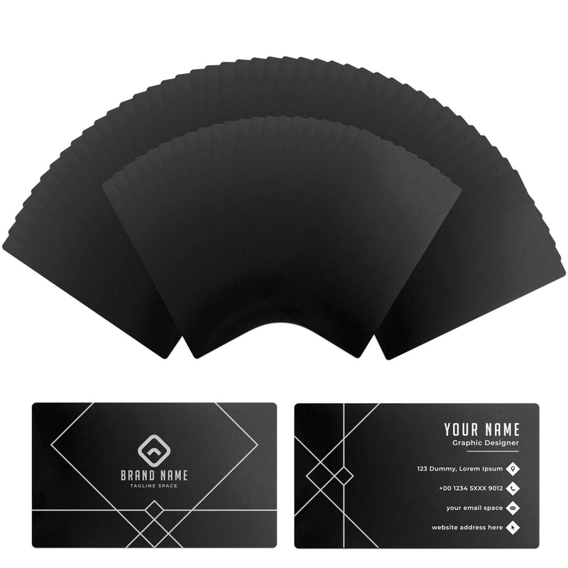 xTool Black Aluminum Business Cards - 60 Pieces Laser Engraver Accessories xTool 