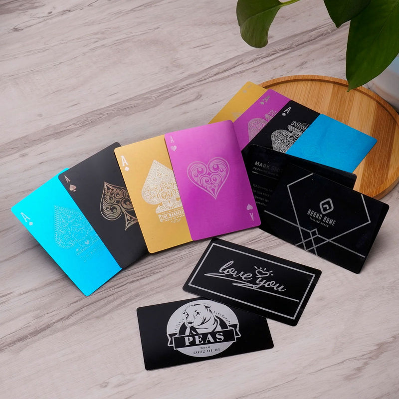 xTool Black Aluminum Business Cards - 60 Pieces Laser Engraver Accessories xTool 
