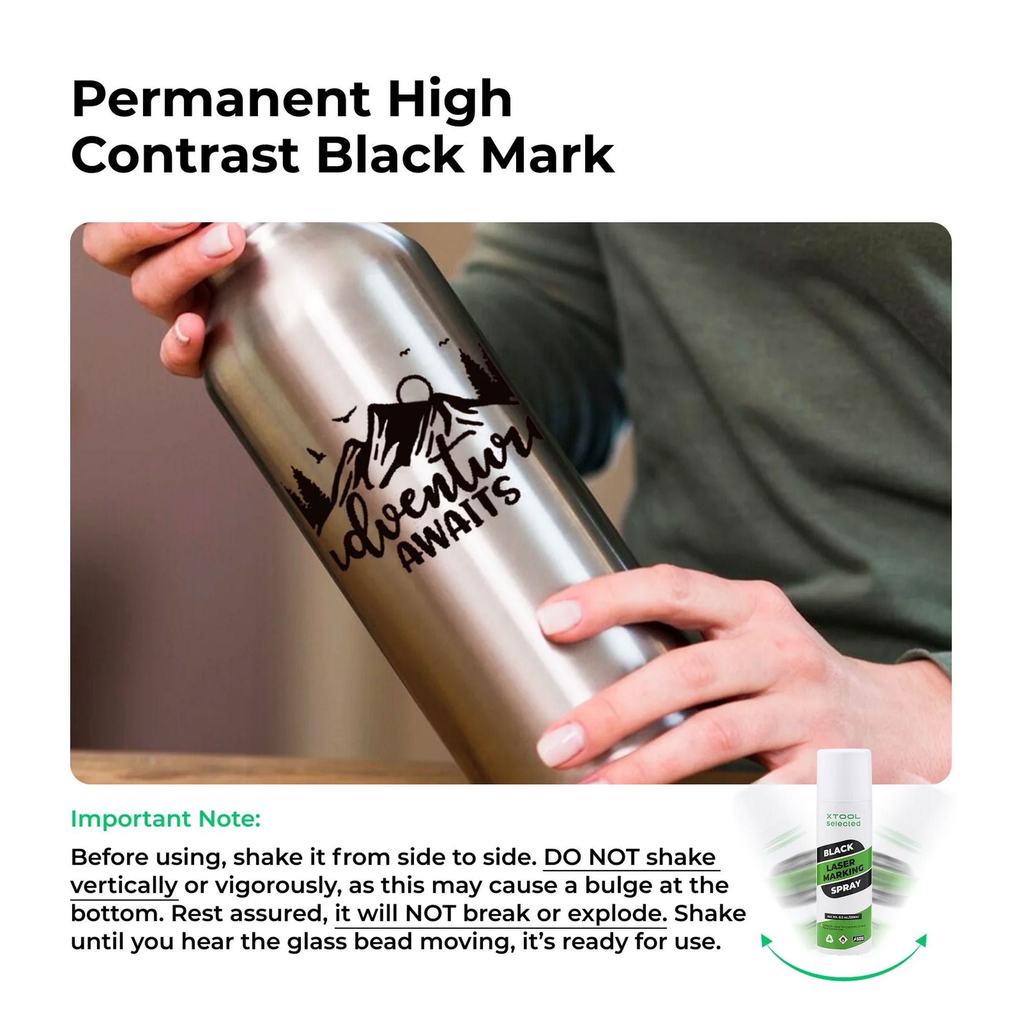 xTool Black Laser Marking Spray | Swing Design