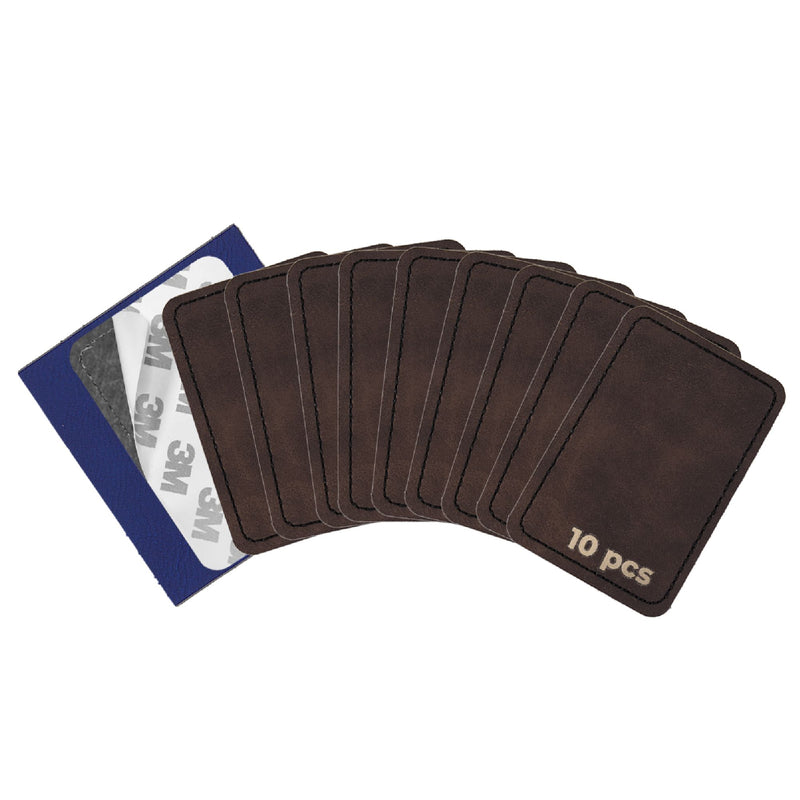xTool Brown To Gold Laserable PU Rectangular Patch - 10 Pack Laser Engraver Accessories xTool 