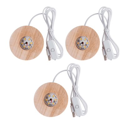 xTool Circular Hardwood LED Display Stand - 3 Pack - Swing Design