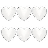xTool Crystal Faceted Heart-Shaped Ornament - 6 Pack Laser Engraver Accessories xTool 