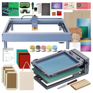 xTool D1 Pro 2.0 5W Laser & Engraver Machine with Screen Print Kit - Grey Laser Engraver xTool 