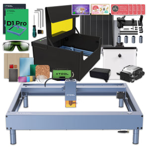 xTool D1 Pro 2.0 Laser Cutter & Engraver Deluxe Bundle with Filter - Grey Laser Engraver xTool 10W 