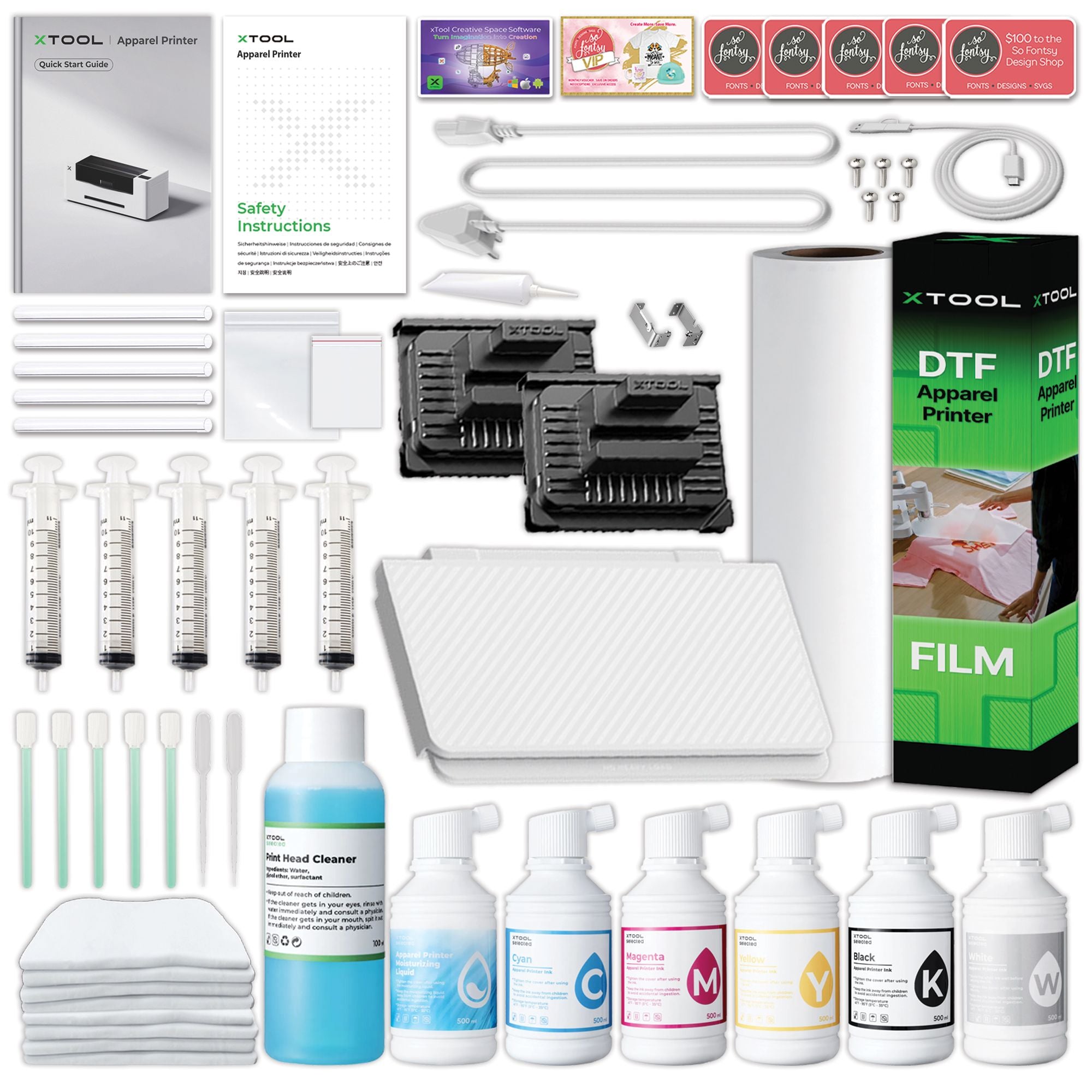 xTool DTF All-in-One Apparel Printer Bundle with Air Filter & Heat Press DTF Bundles xTool 