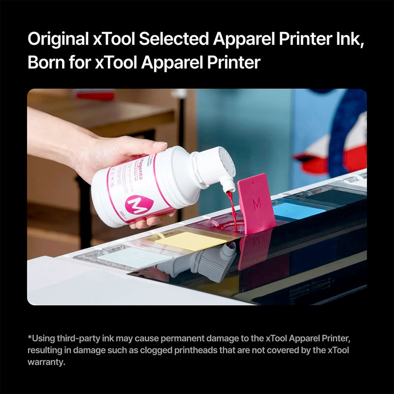 xTool DTF Apparel Printer 500ml Ink Refill - Magenta DTF xTool 