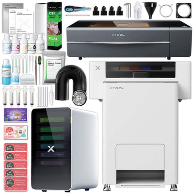xTool DTF Apparel Printer Bundle with P2S CO2 Laser Cutter DTF Bundles xTool With AP2 Air Purifier +$900 