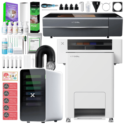 xTool DTF Apparel Printer Bundle with P2S CO2 Laser Cutter With AP2 Air Purifier +$800 Swing Design 1