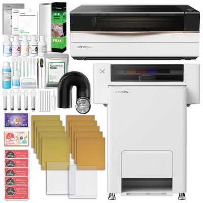 xTool DTF Apparel Printer Bundle with P3 80W CO2 Laser Cutter DTF Bundles xTool Without AP2 MAX Air Purifier 