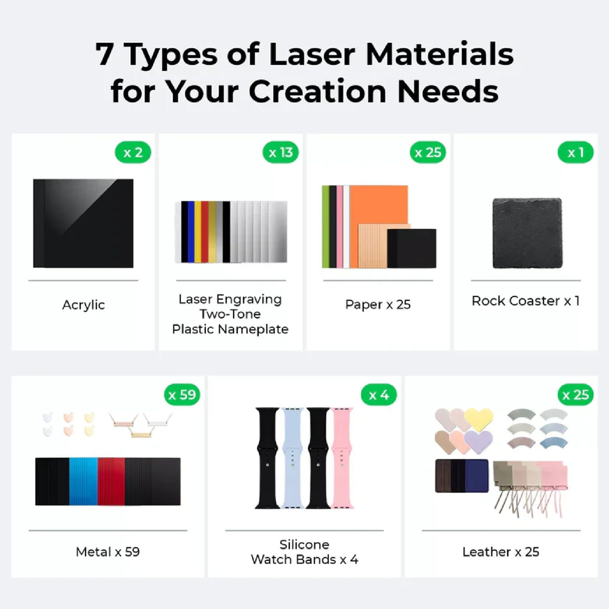 xTool F1 & F1 Ultra Material Explore Kit - 137 Pieces Laser Engraver Accessories xTool 