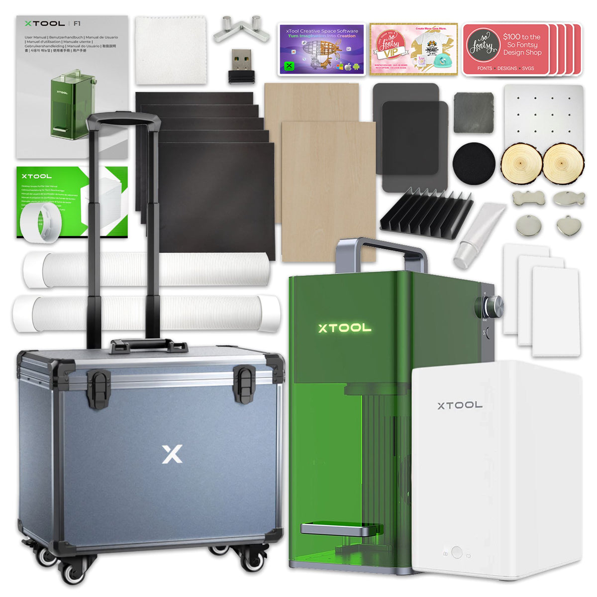 Xtool Designs xTool F1 Portable Laser Engraver Bundles | Swing Design