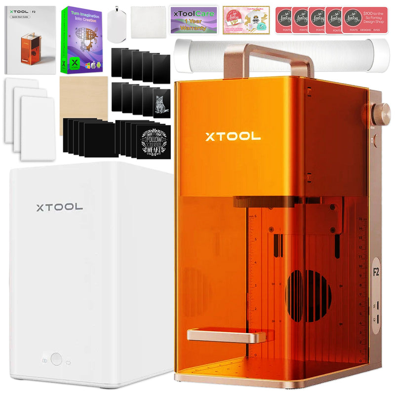 xTool F2 5W IR & 15W Diode Portable Laser Engraver & Cutter with Filter Bundle Laser Engraver xTool 