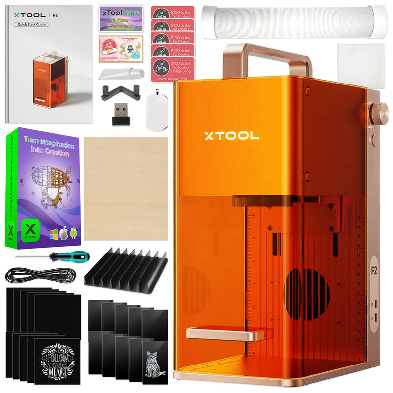 xTool F2 5W IR & 15W Diode Portable Laser Engraver & Cutter with Filter Bundle Laser Engraver xTool 