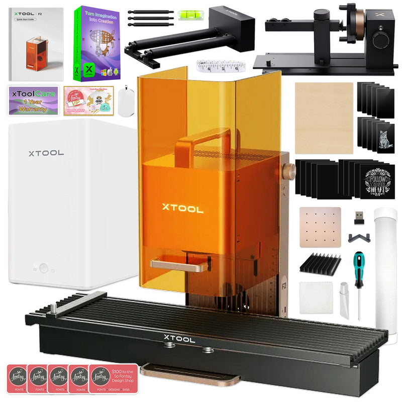 xTool F2 5W IR & 15W Diode Portable Laser Engraver Deluxe Bundle Laser Engraver xTool 