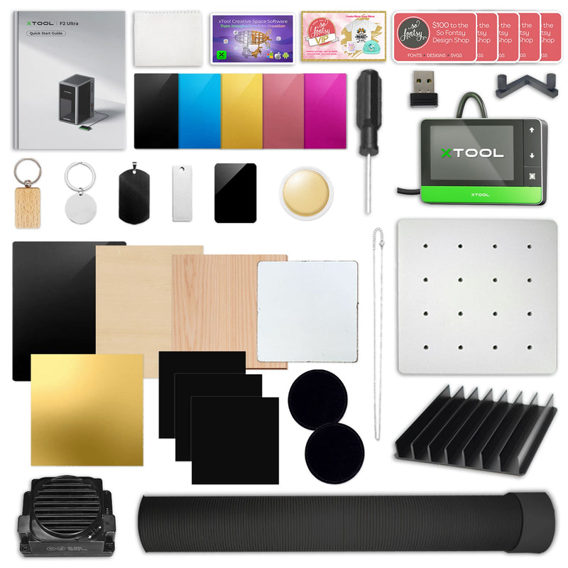 xTool F2 Ultra 60W MOPA & 40W Diode Laser Engraver Bundle with 4-in-1 Rotary Laser Engraver xTool 