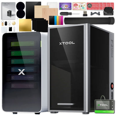 xTool F2 Ultra 60W MOPA &amp; 40W Diode Laser Engraver Bundle with AP2 Air FilterSingle Laser: 60W MOPA Only - Swing Design1
