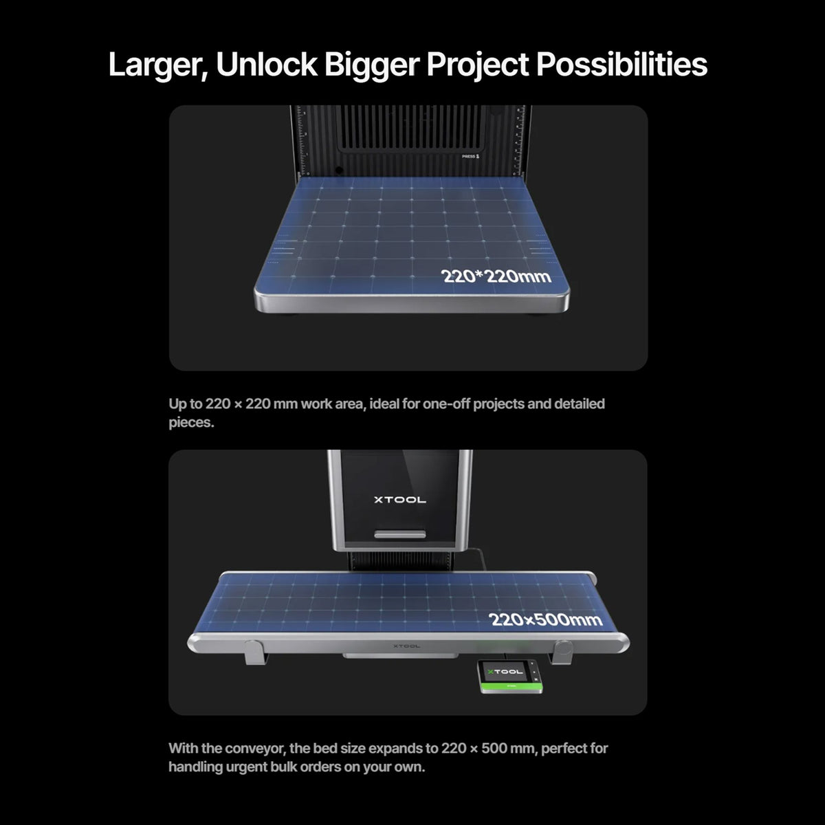 xTool F2 Ultra 60W MOPA &amp; 40W Diode Laser Engraver with Conveyor System Laser Engraver xTool 