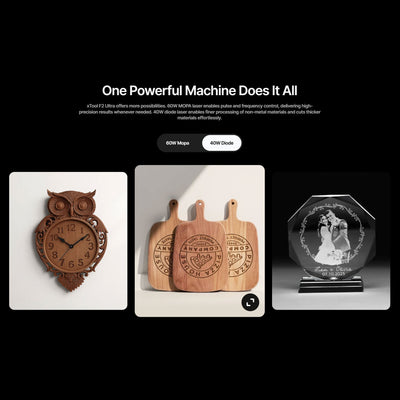 xTool F2 Ultra 60W MOPA & 40W Diode Laser Engraver with Conveyor System Laser Engraver xTool 