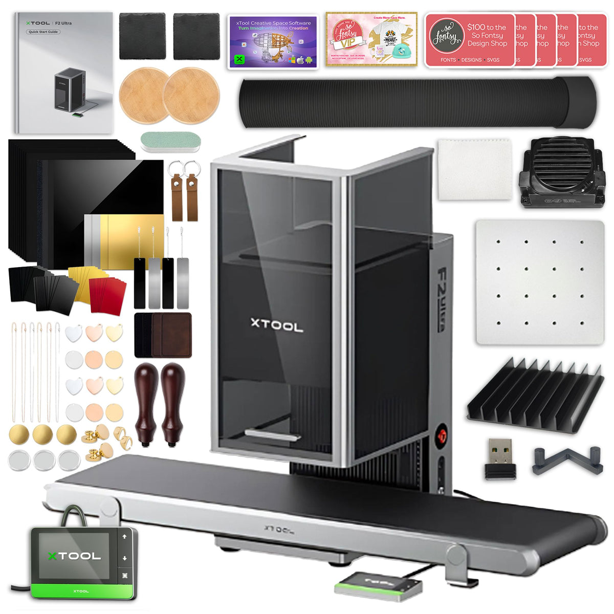 Xtool Designs xTool F2 Ultra 60W MOPA & 40W Production Bundles | Swing Design