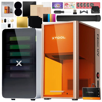 xTool F2 Ultra UV 5W Cold Laser Engraver &amp; Cutter Bundle with AP2 Air Filter - Swing Design1