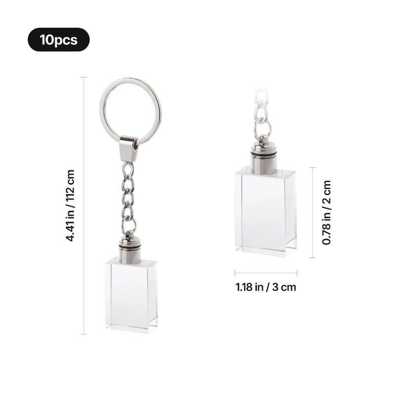 xTool Multicolored LED K5 Crystal Rectangle Keychain | Swing Design