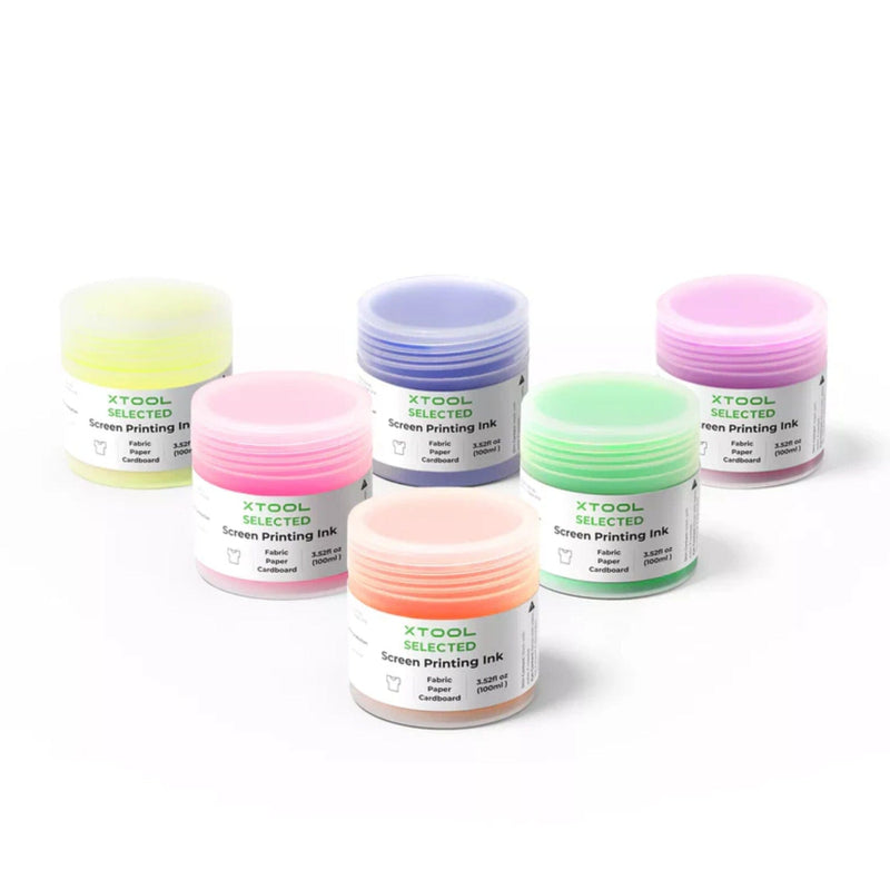 xTool Fluorescent Color Screen Printing Ink Set - 6 Colors Laser Engraver Accessories xTool 
