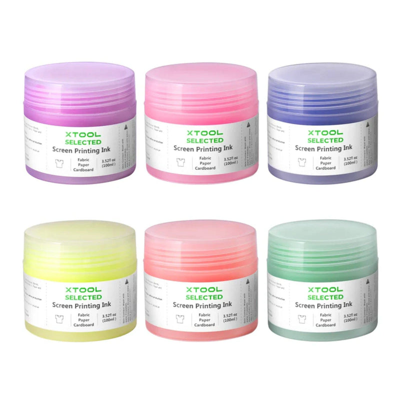xTool Fluorescent Color Screen Printing Ink Set - 6 Colors Laser Engraver Accessories xTool 