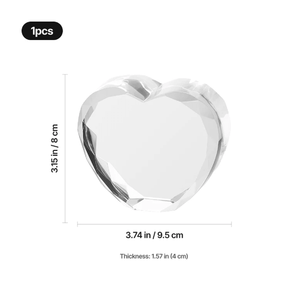 xTool K9 Bevel Faceted Heart Crystal | Swing Design