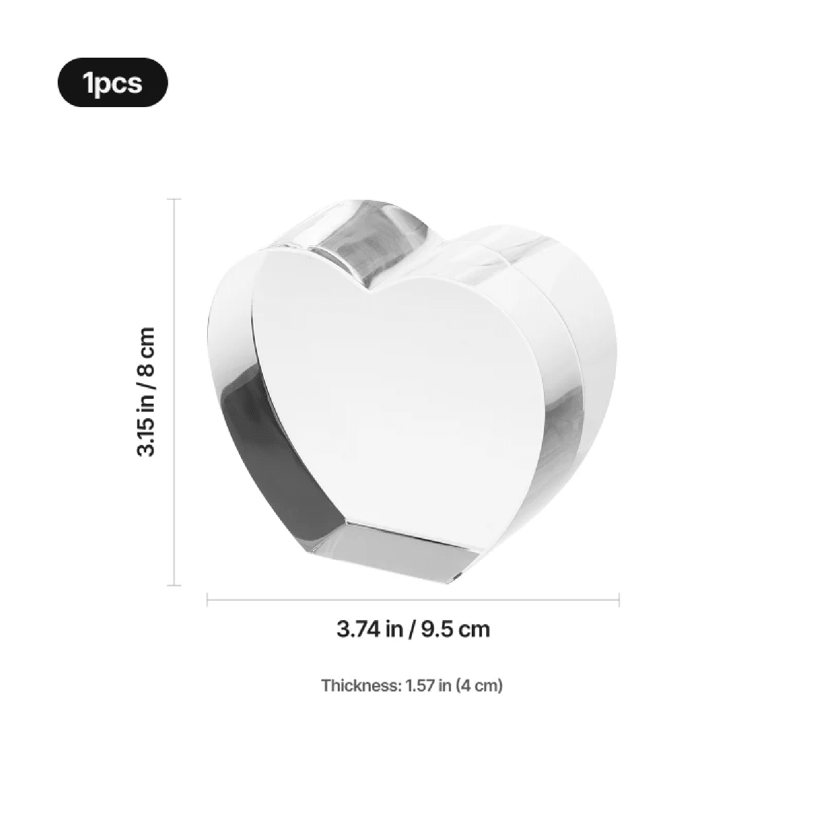 xTool K9 Bevel Heart Crystals xTool F2 UV | Swing Design