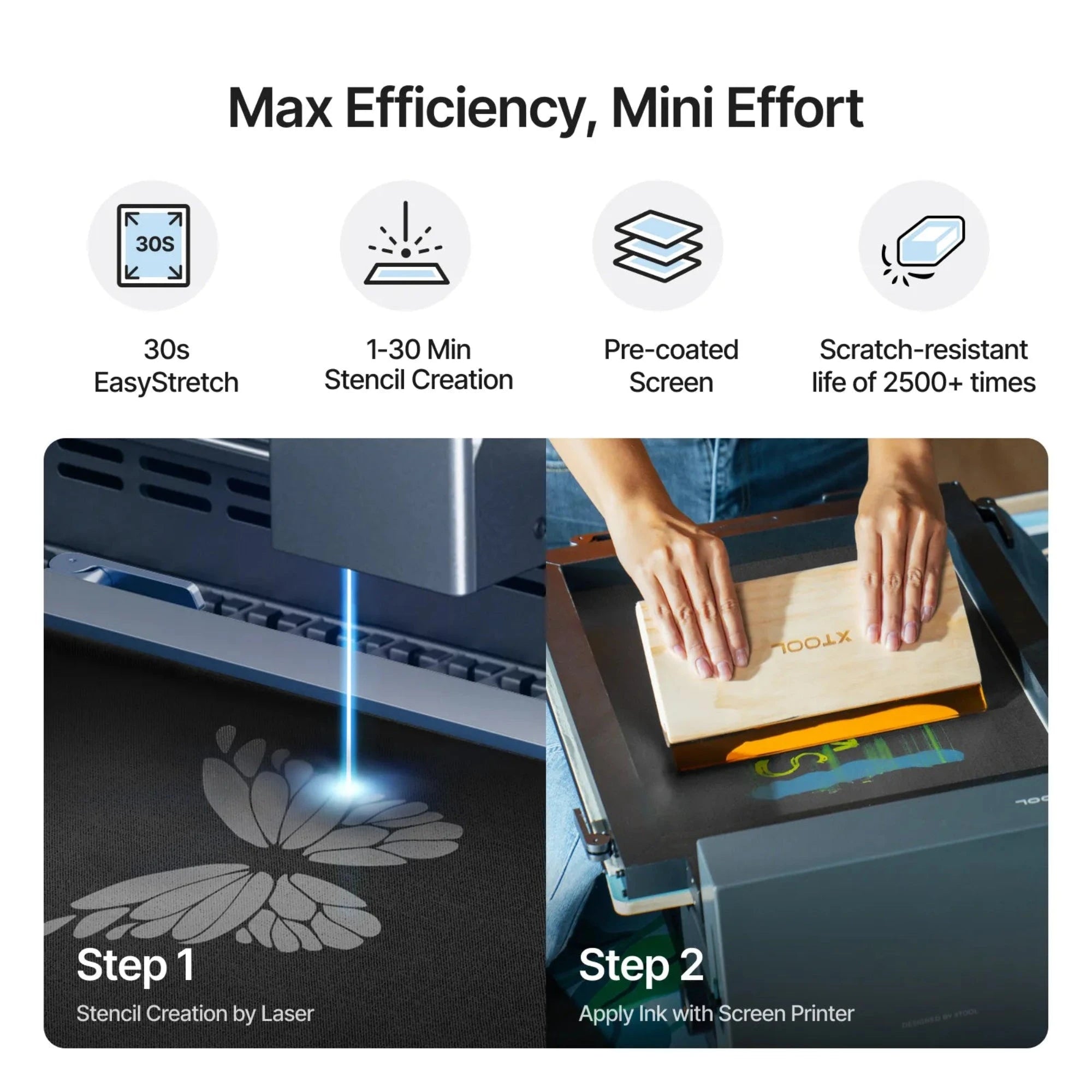 xTool Laser Screen Printing Replacement Frame - 9" x 12" Laser Engraver Accessories xTool 