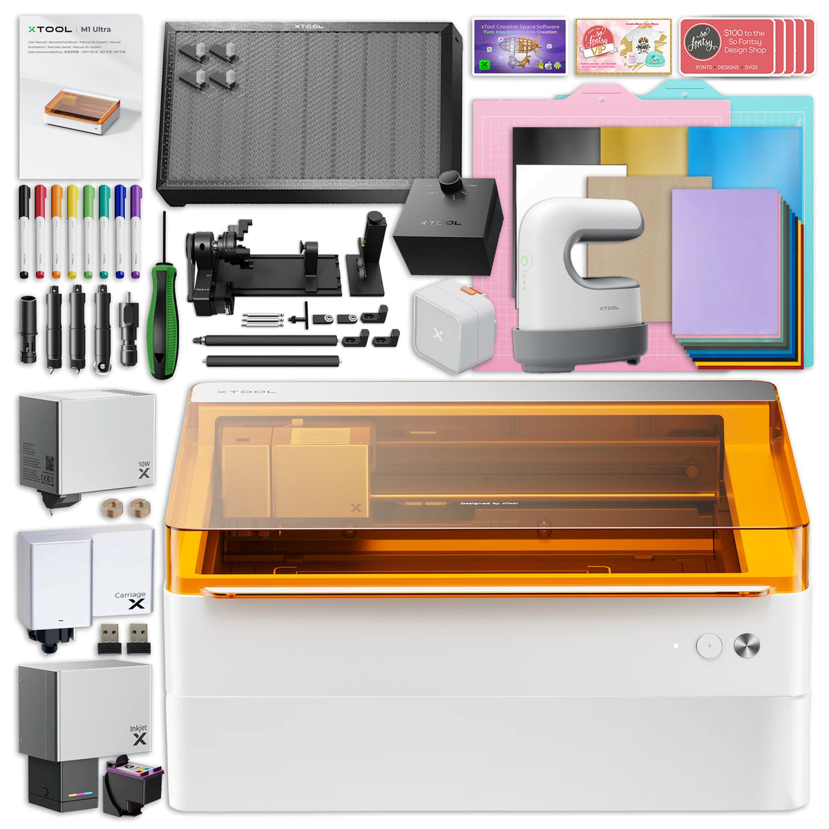 xTool M1 ULTRA 10W 4-in-1 Laser Cutter &amp; Engraver Deluxe Bundle Laser Engraver xTool 