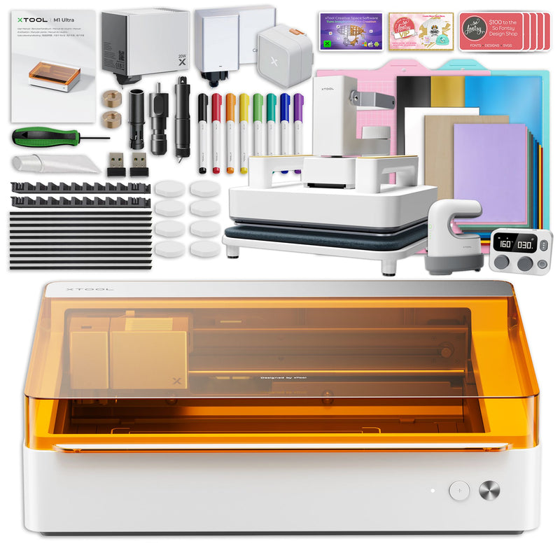 xTool M1 ULTRA 20W 4-in-1 Laser & Engraver All Tools Bundle with Heat Press Laser Engraver xTool 