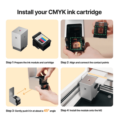 xTool M2 Color Craft CMYK Inkjet Replacement Cartridge 2 Pack Swing Design 11