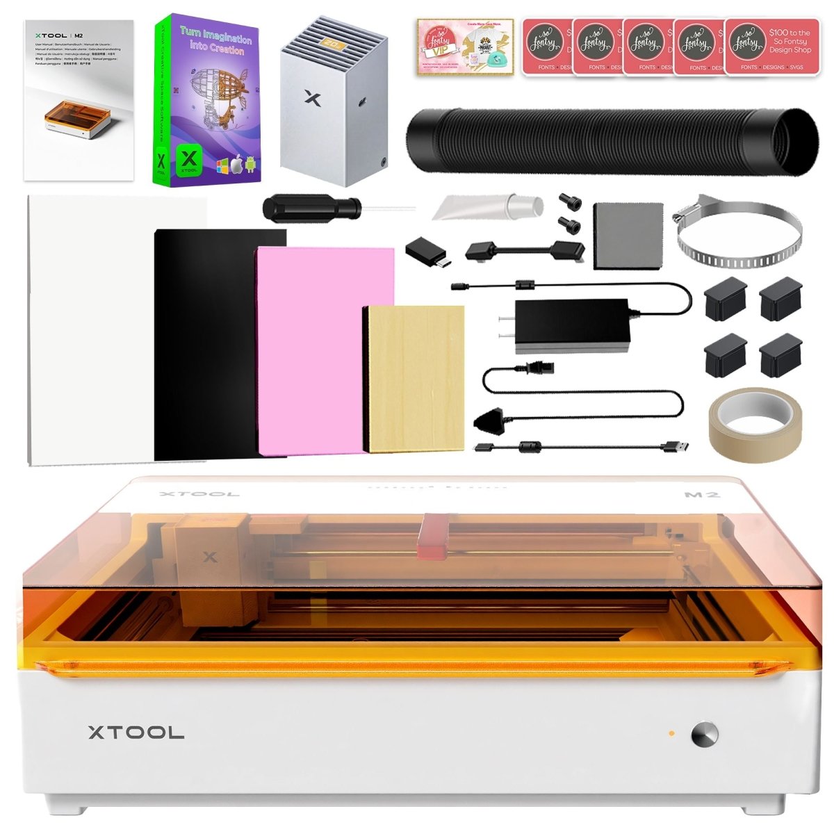 xTool M2 Color Craft Laser – Full Color Printer &amp; Laser Engraver 20W Laser Swing Design 2