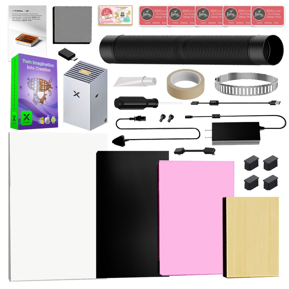 xTool M2 Color Craft Laser – Full Color Printer &amp; Laser Engraver with Air Filter 20W Laser Swing Design 4