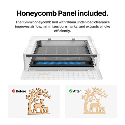 xTool M2 Color Craft Laser Riser Base & Honeycomb Panel Kit Swing Design 7