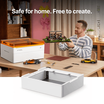 xTool M2 Color Craft Laser Riser Base & Honeycomb Panel Kit Swing Design 9